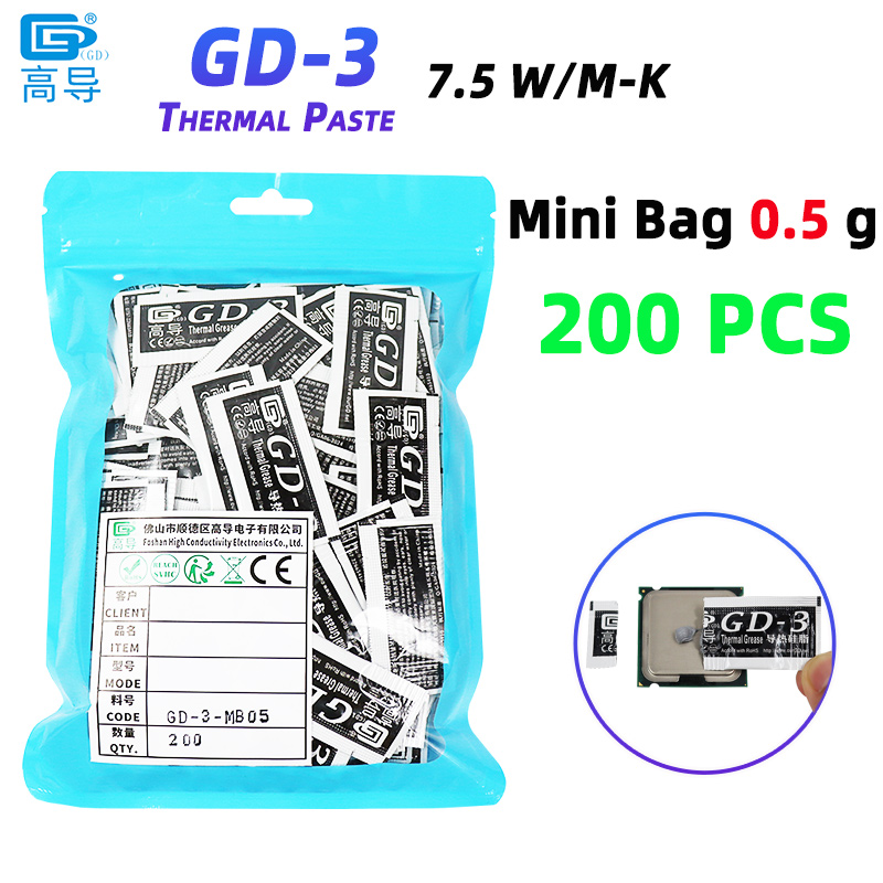 Thermal Paste Cpu - Pâte thermique conductrice gris GD-3, poids
