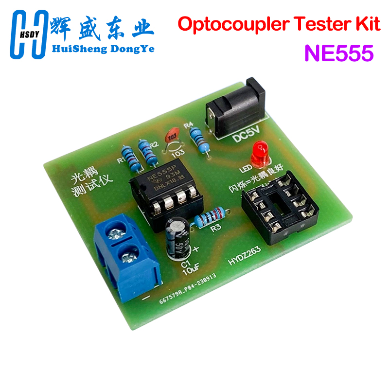 Electronics Repair Table - Kit de testeur d'optocoupleur 555, Circuit