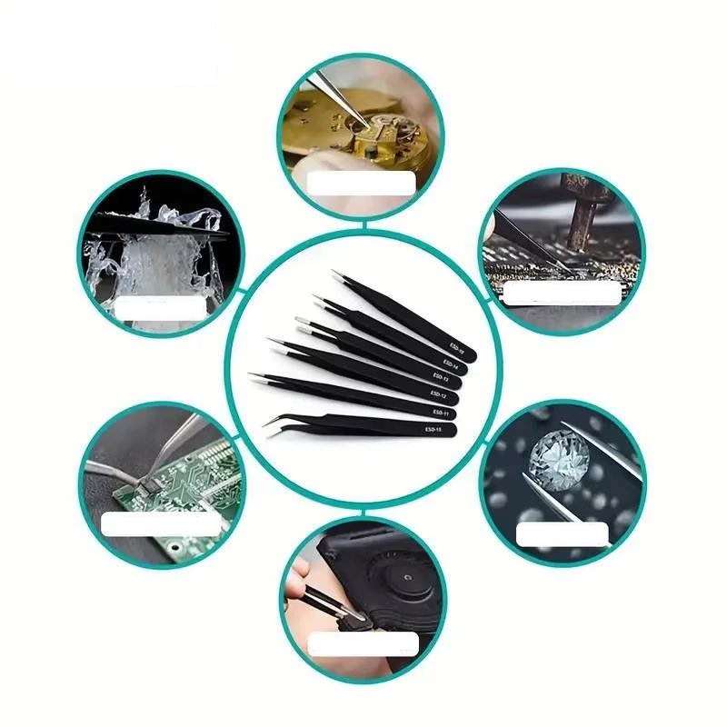 6 pinces à épiler antistatique - Electronics Repair Tool avis et prix